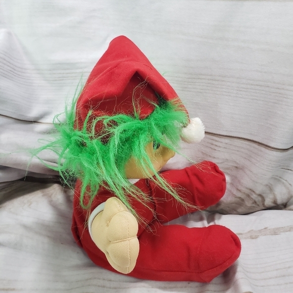 Russ Troll Doll Jangles Christmas Blue Eyes Green Hair 12 Inch - Picture 7 of 12